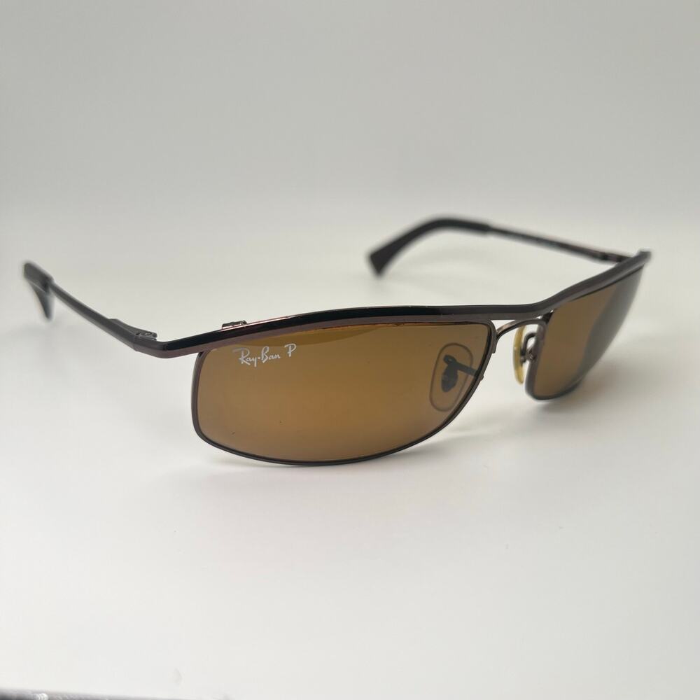 Ray-Ban RB3339 014/57 Sunglasses READ DESC Brown Polarized 59-16 3P Italy